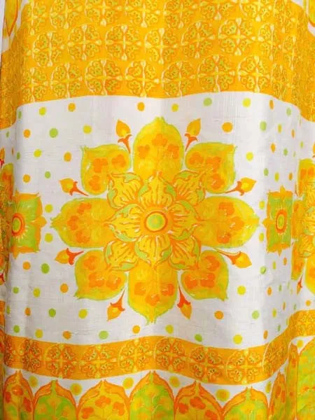1960s Jim Thompson Golden Yellow Thai Silk Dress