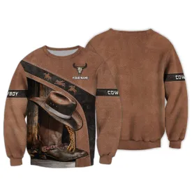 3D Full Print Cowboy Of Wild West Sweatshirt Hoodie Personalized Name Gift For Cowboy Lovers