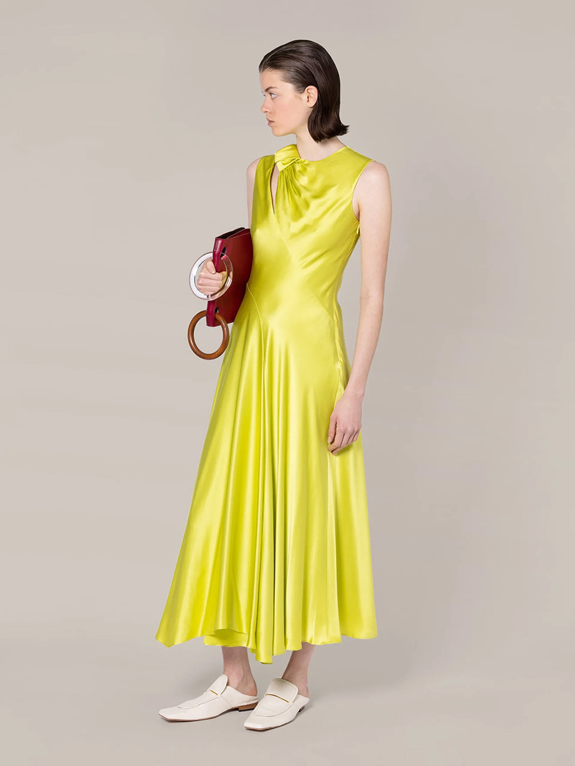 Alma asymmetric hemline dress