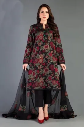 Bareeze  D 345 Black EID Collection Embroidered Three Piece Lawn Collection