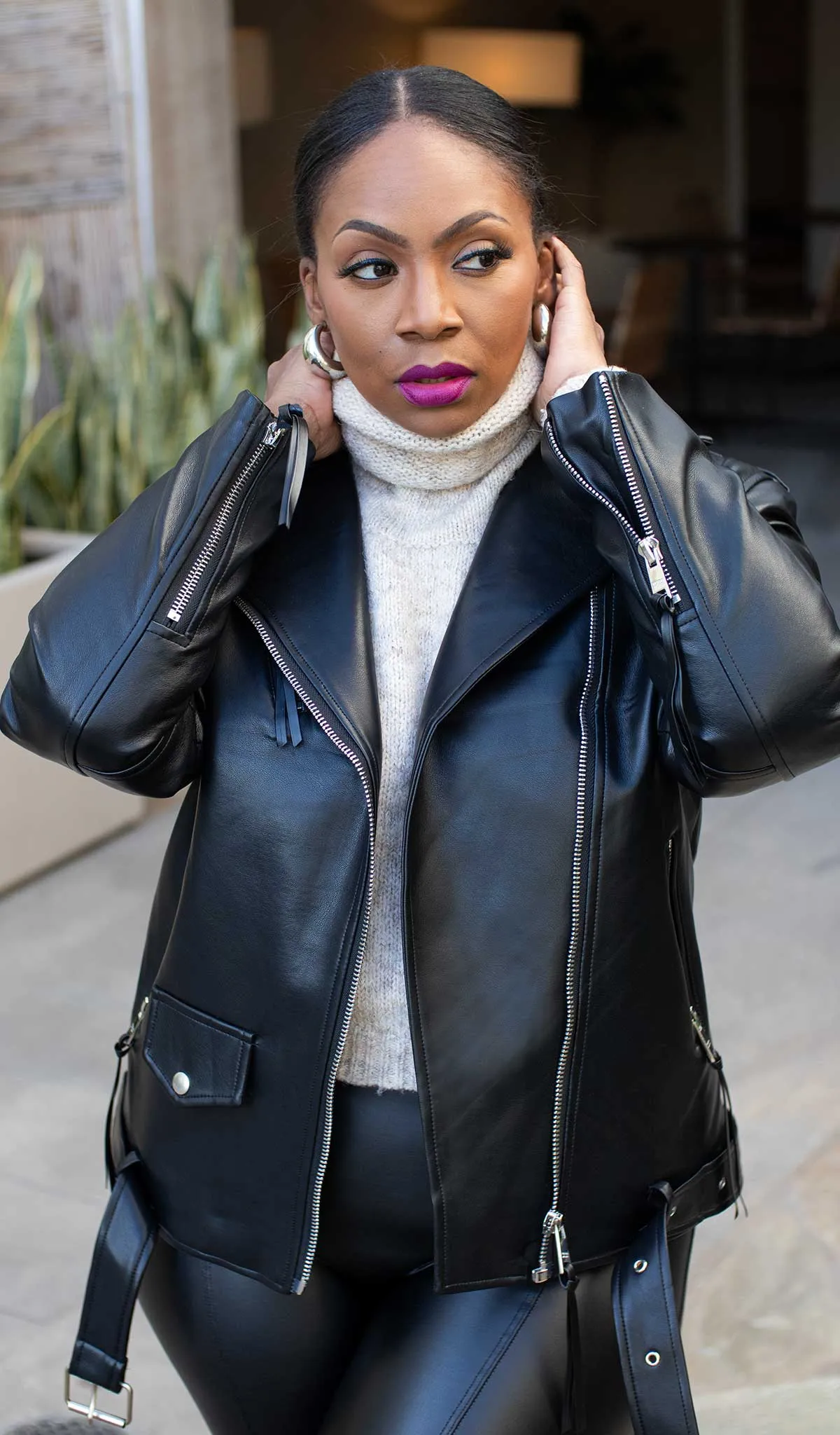 Biker Chic | Faux Leather Biker Jacket