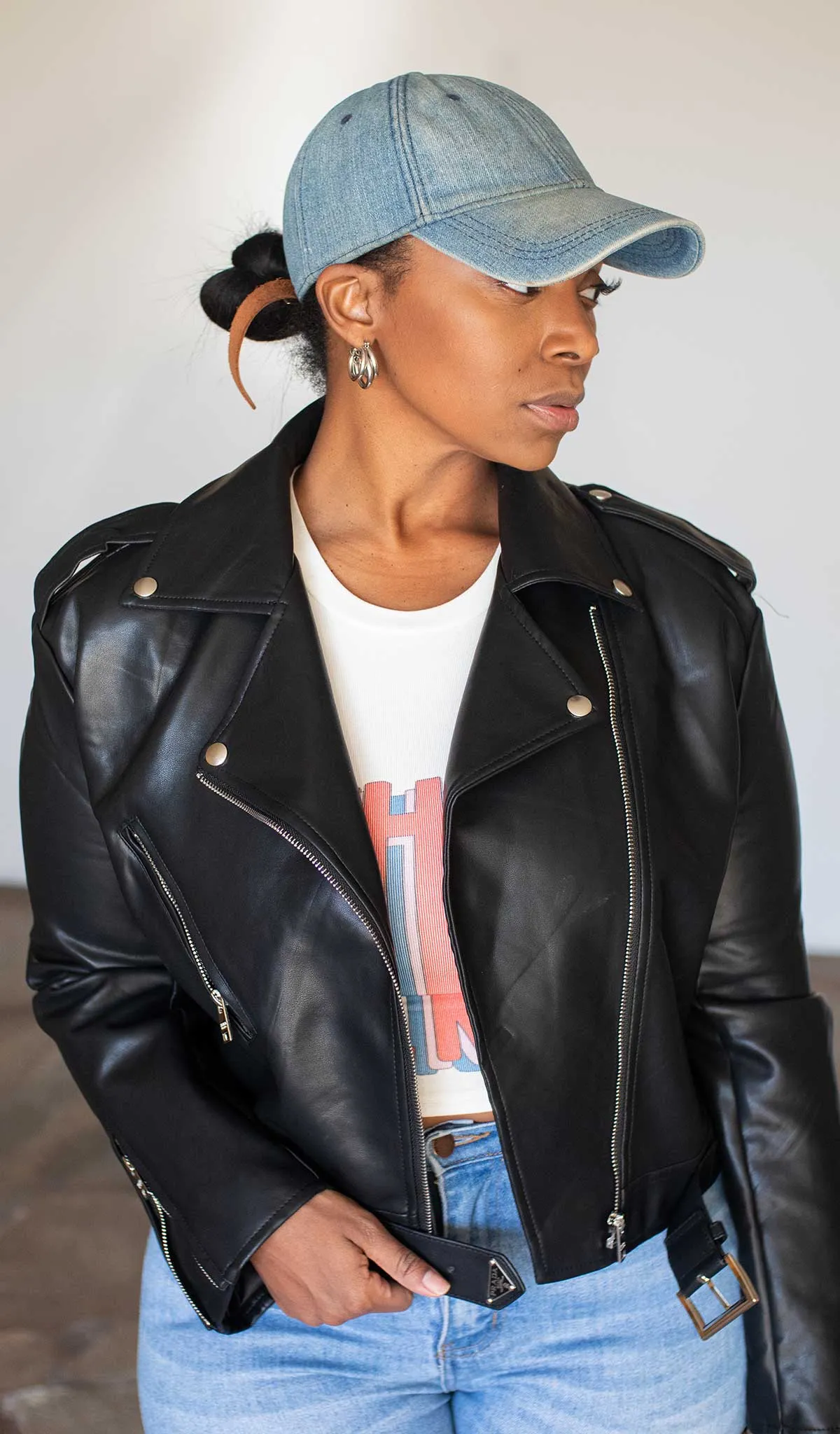 Biker Chic | Faux Leather Biker Jacket