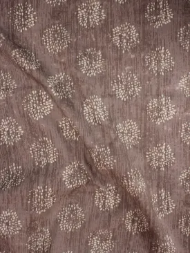 Brown Beige Natural Dyed Hand Block Printed Cotton Fabric Per Meter - F0916306