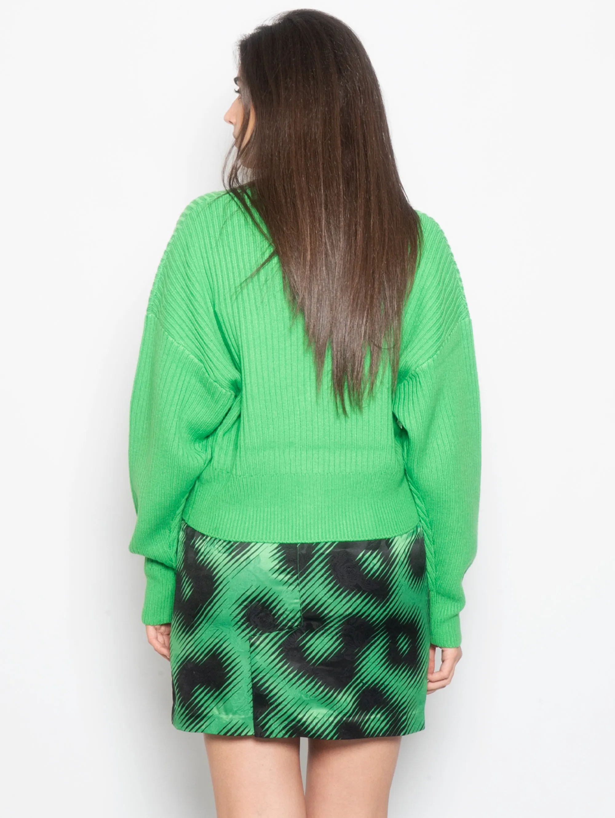 Cardigan con Bottoni gioiello Verde
