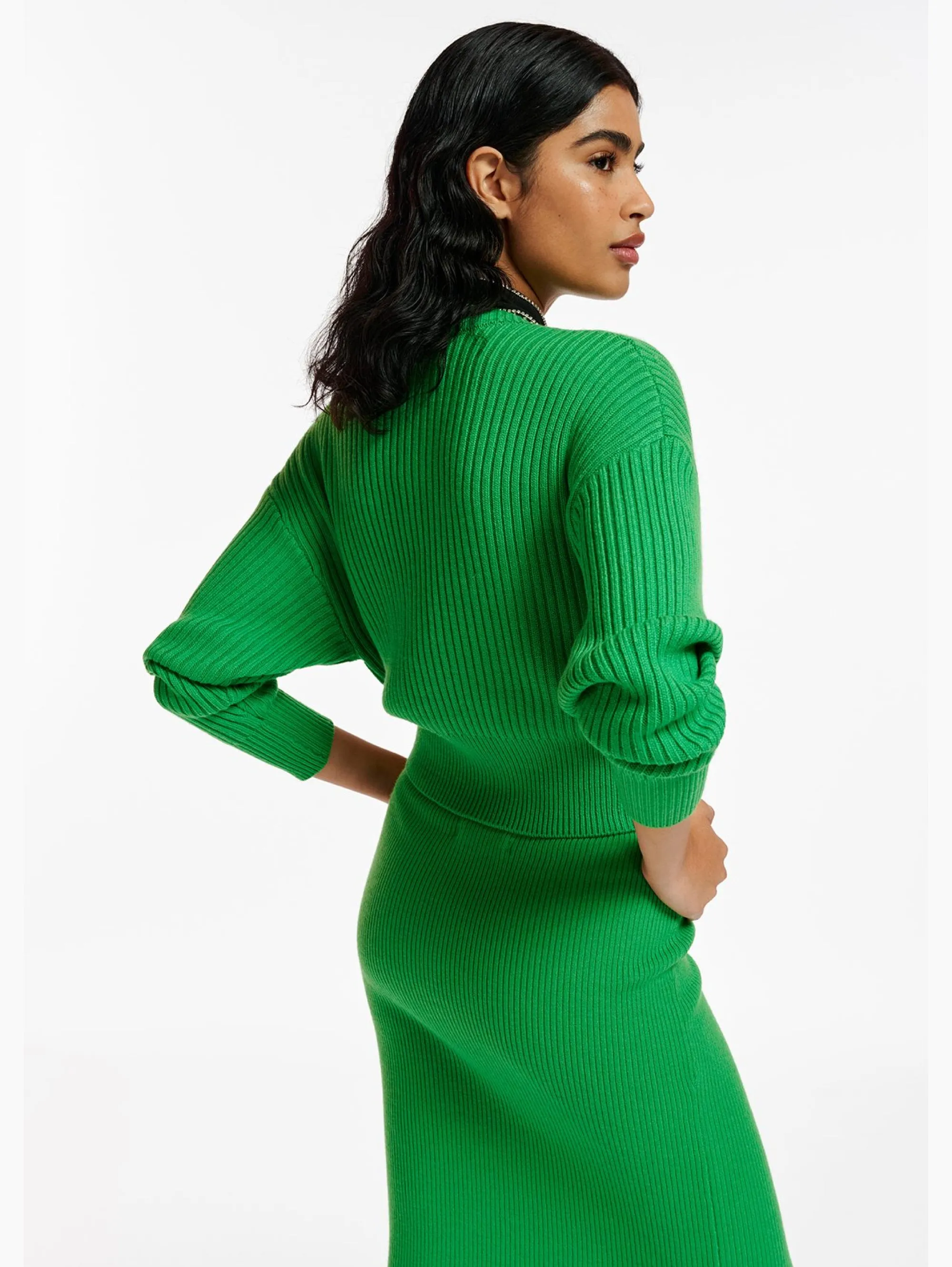 Cardigan con Bottoni gioiello Verde