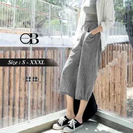 COTTON CHECKED LONG PANTS