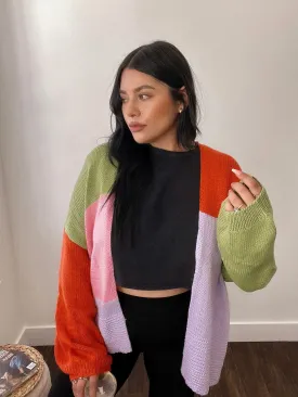 creative soul colorblock cardigan
