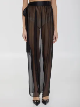 Dolce & Gabbana Long Silk Chiffon Skirt