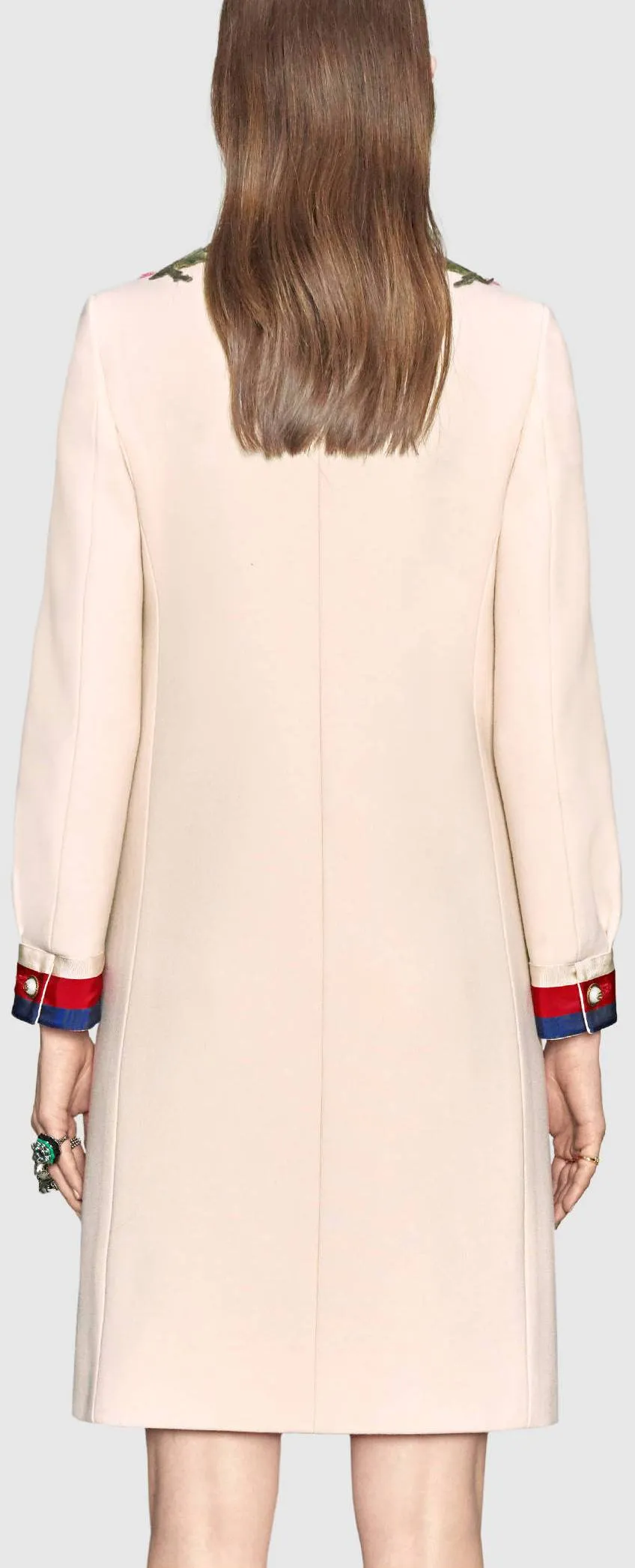 Embroidered Wool Coat