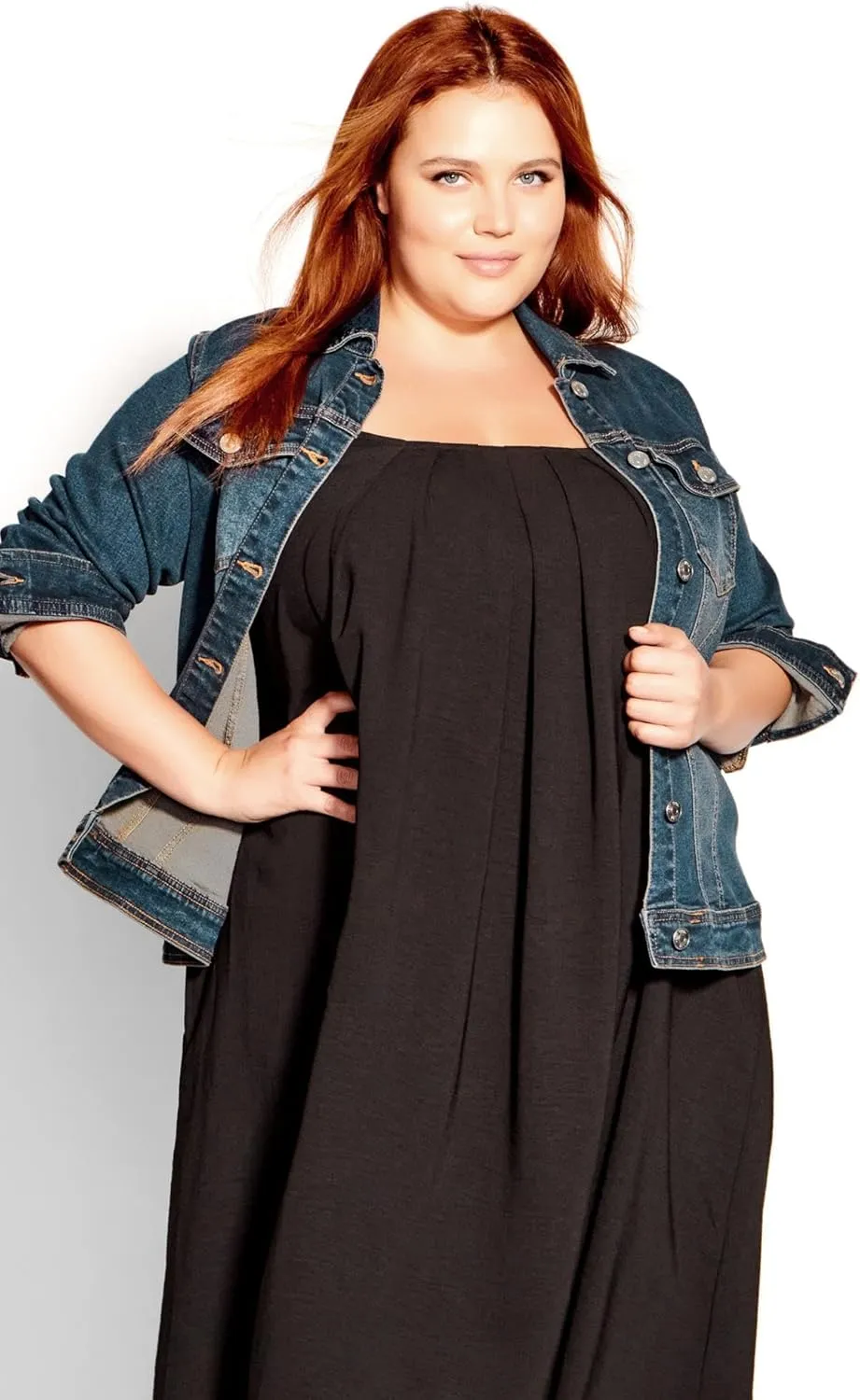 EVANS Women's Plus Size Denim Jacket