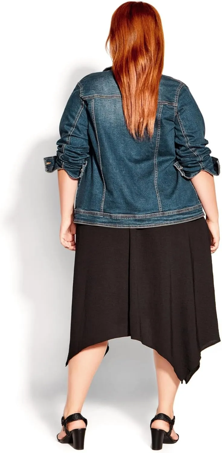 EVANS Women's Plus Size Denim Jacket