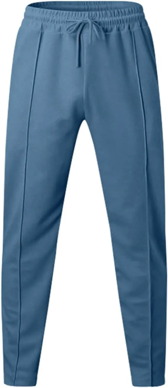 Finelylove Mens Sweatpants Stretchy Lightweight Workout Pants Pleated Front Tapered Leisure Trousers with Pockets