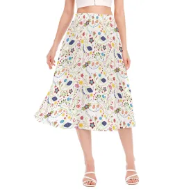 Fresh Fleur Women's Long Section Chiffon Skirt