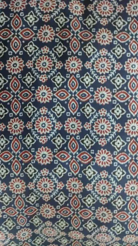 Hand Block Printed Cotton Fabric Per Meter - F001F2713