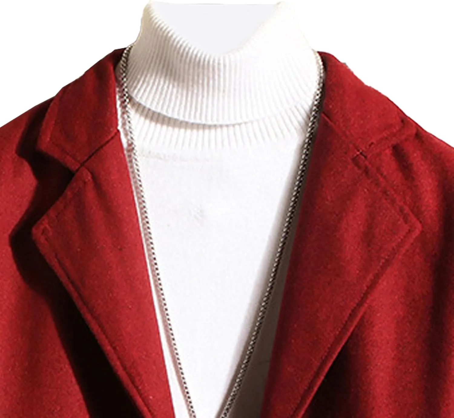 JEShifangjiusu Men'S Trench Coat Long Wool Coat Winter Classic Overcoat Top Pea Coat Casual Business Cotton Blend Jacket