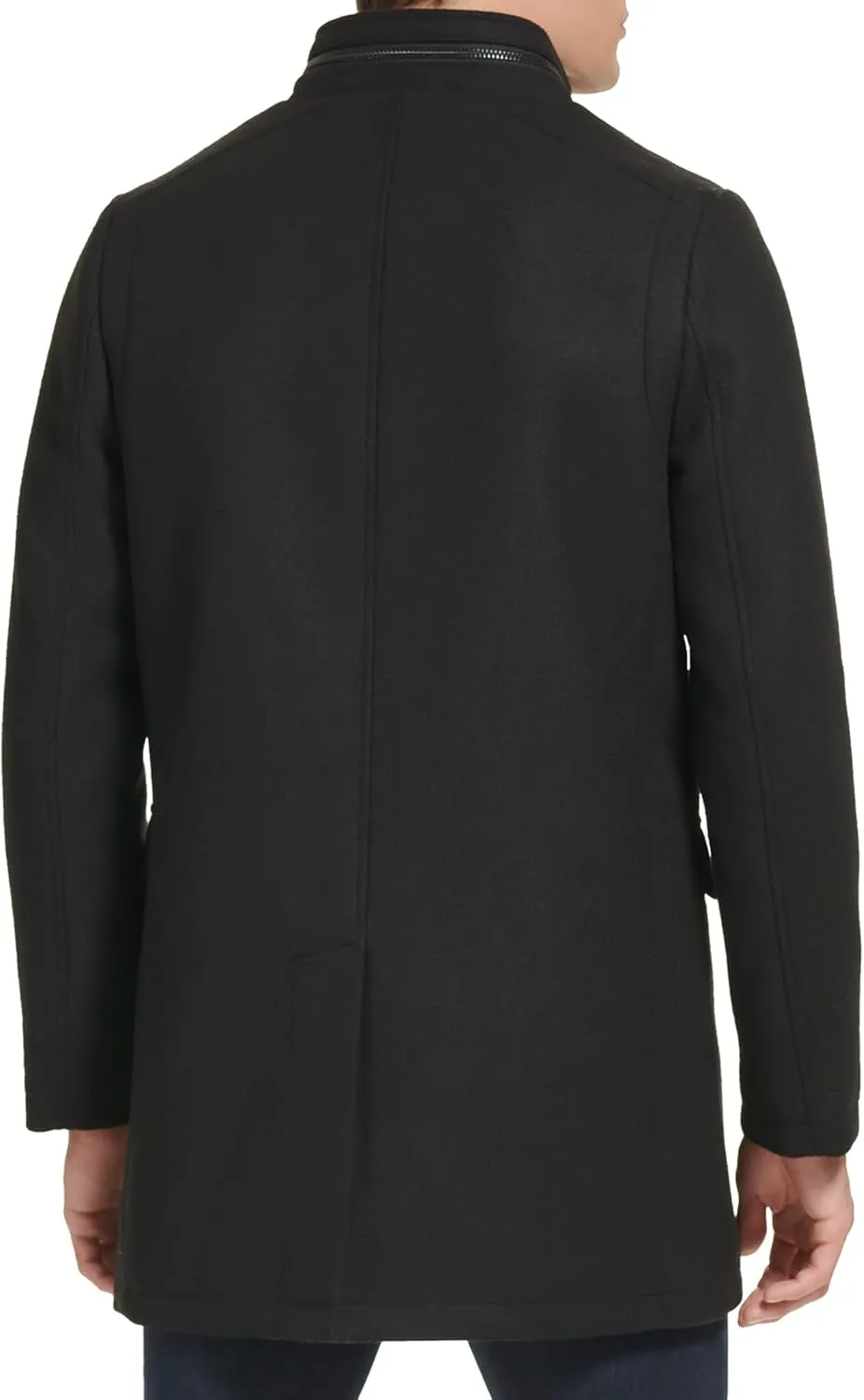 Kenneth Cole Men's Double Breasted Bib Peacoat