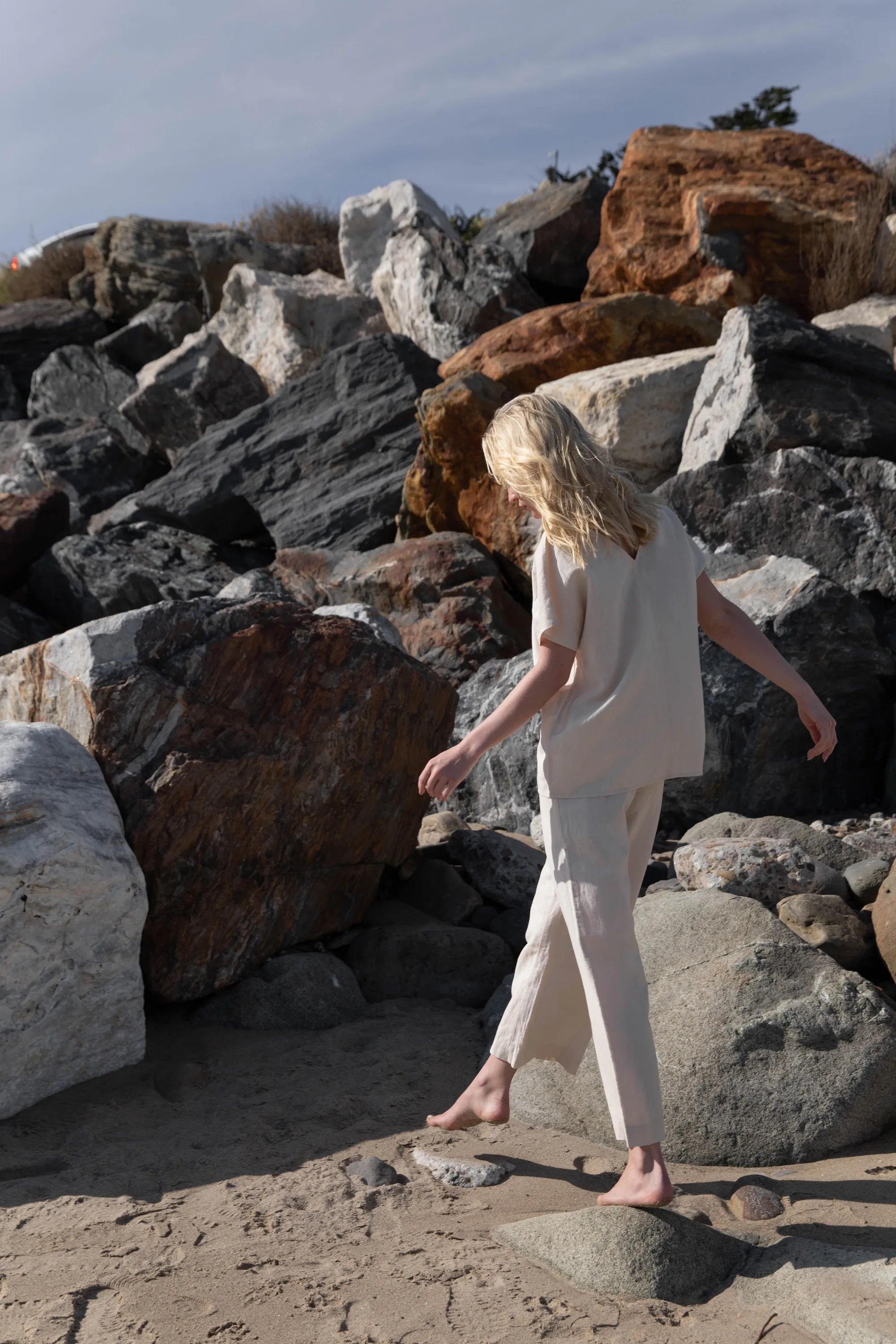 LINEN BLEND CULOTTE