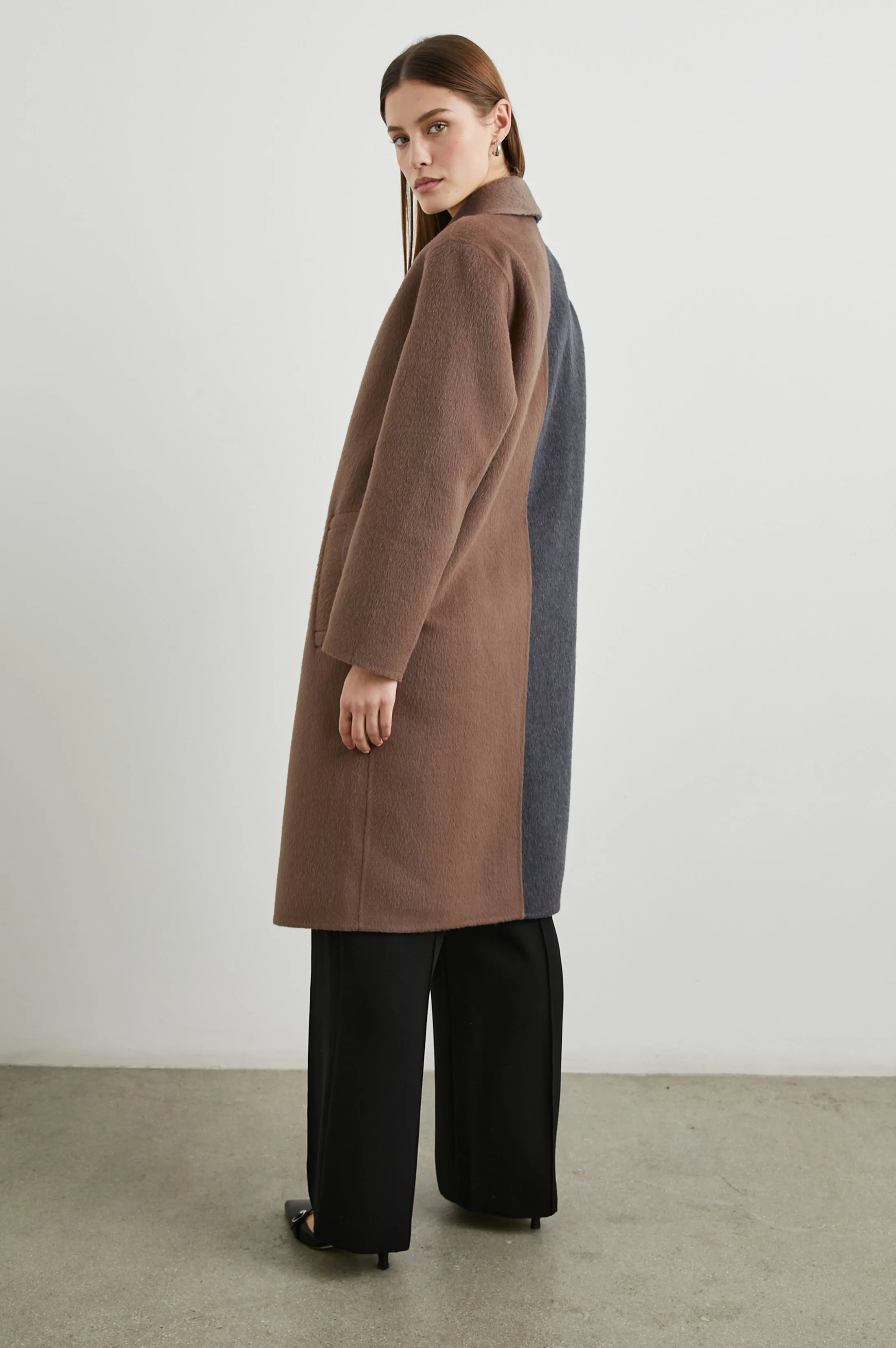 LORE COAT - CHARCOAL MINK MIX