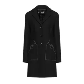 Love Moschino Black Wool Women Coat