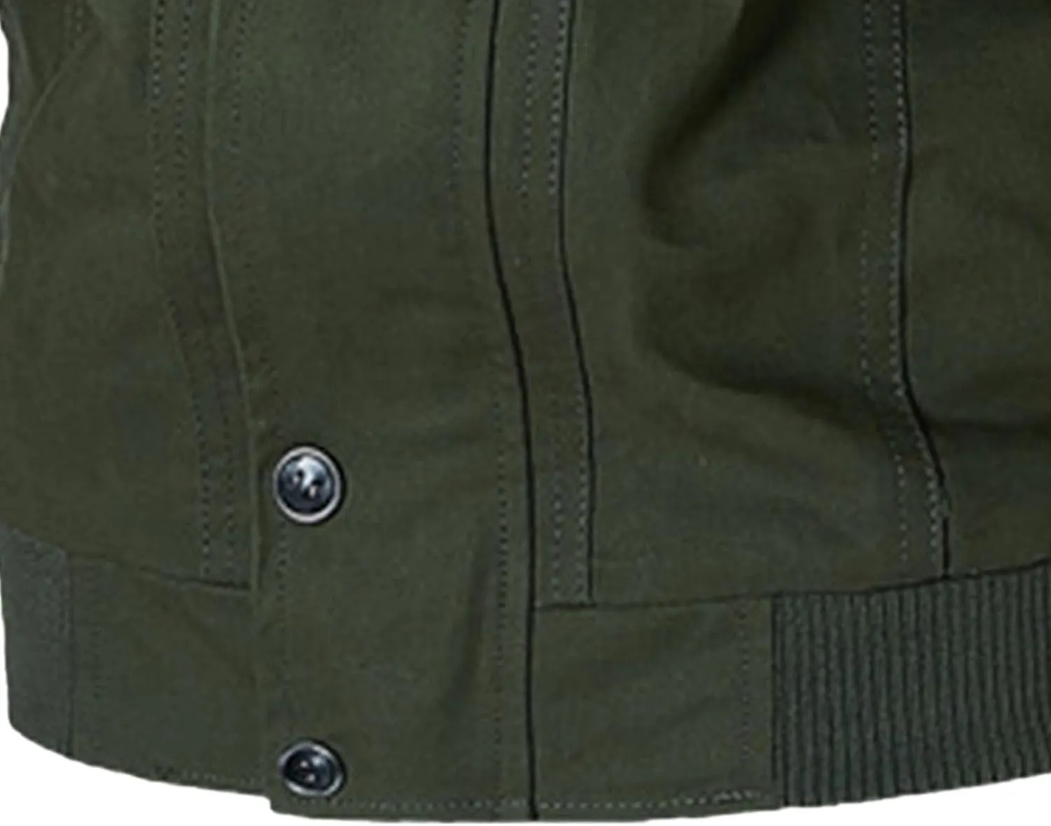 Men's Casual Cotton Military Jacket Lightweight Full Zip Jacket Field Windbreaker Bomber Jackets Cargo Coat
