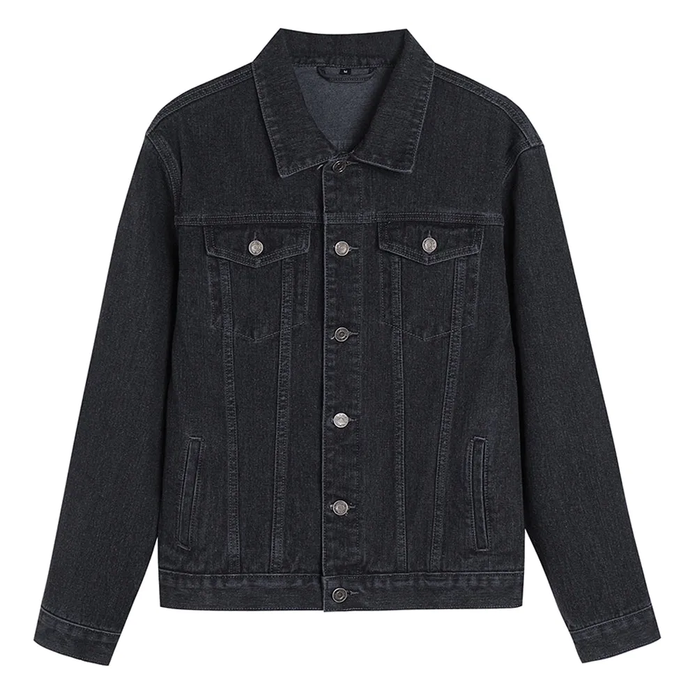 Mens SMALL DEVIL Graphic Button Up Denim Jacket