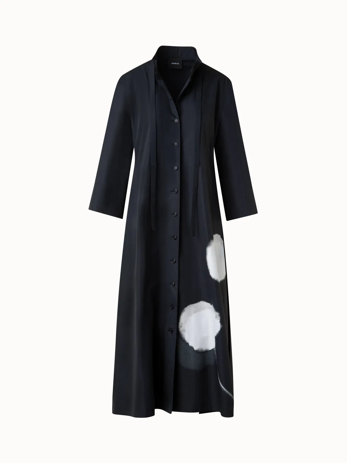 Midi Shirt Dress with Dandelion Print