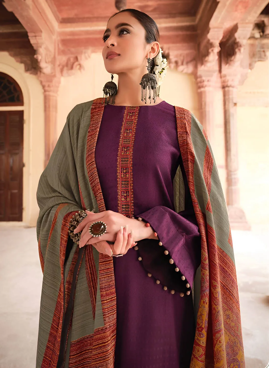 Mumtaz Arts Lawn Cotton Unstitched Suit Dress Material for Women