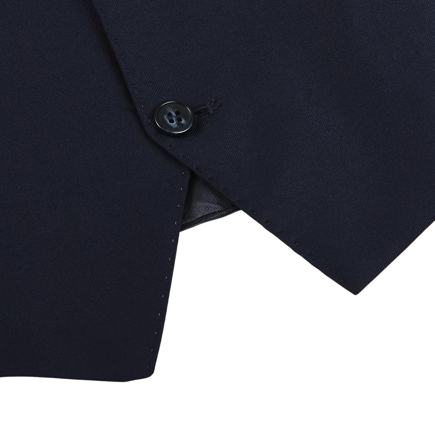 Navy Blue Super 130s Wool Suit Waistcoat