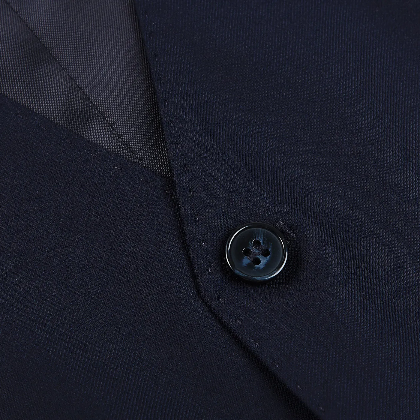 Navy Blue Super 130s Wool Suit Waistcoat