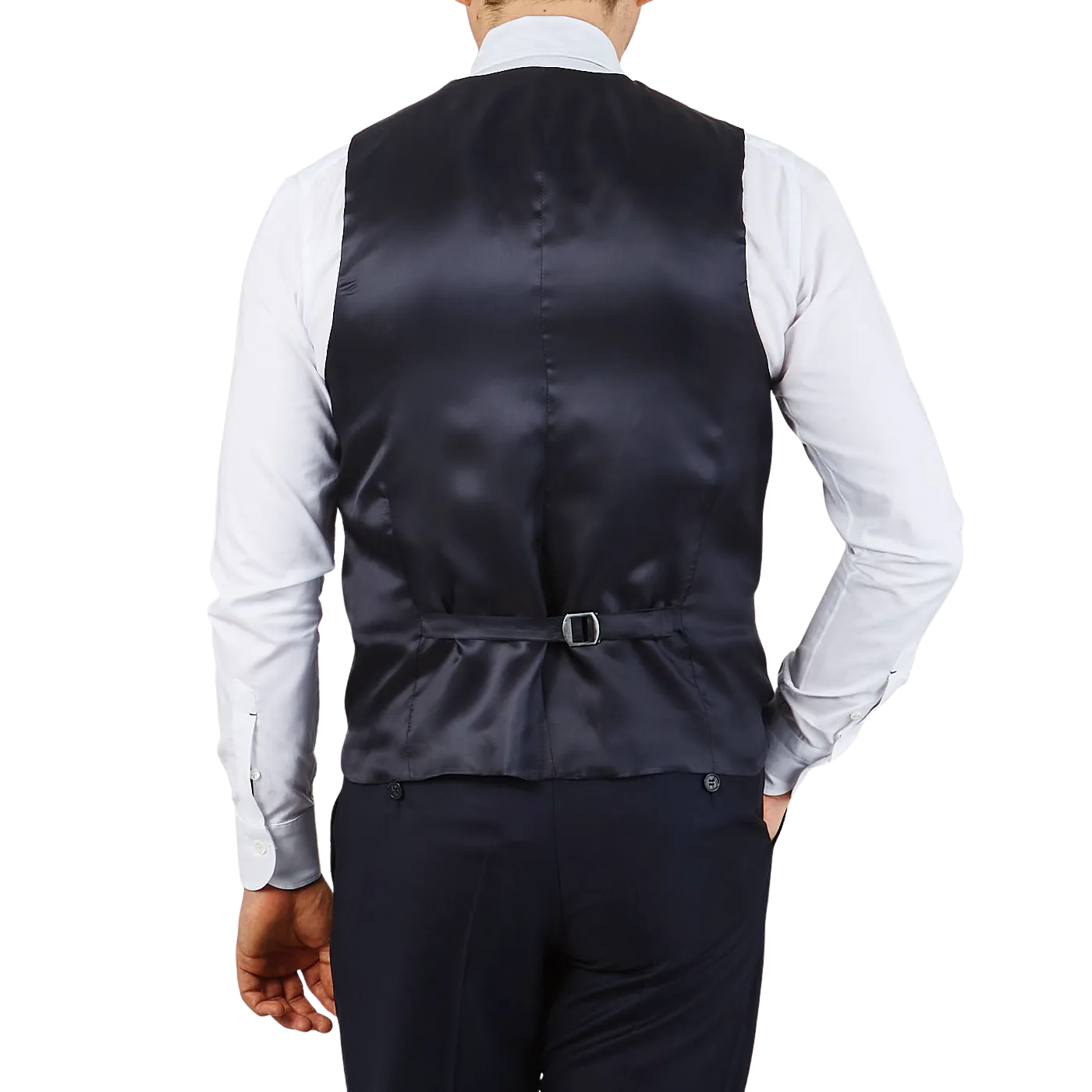 Navy Blue Super 130s Wool Suit Waistcoat