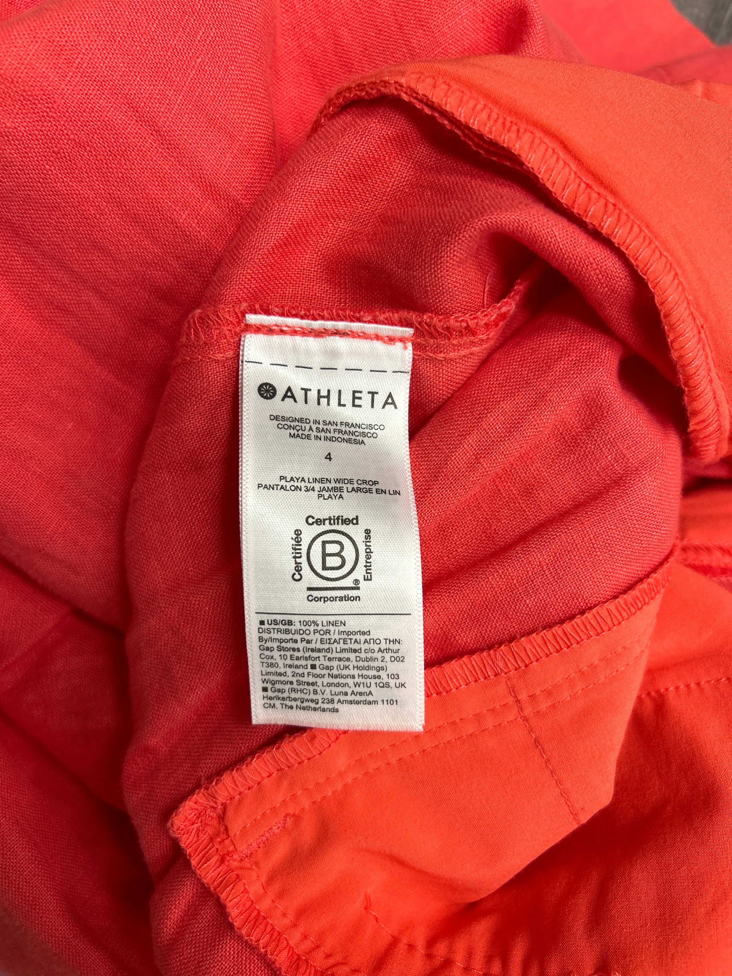 Pants Cropped By Athleta In Red, Size: 4