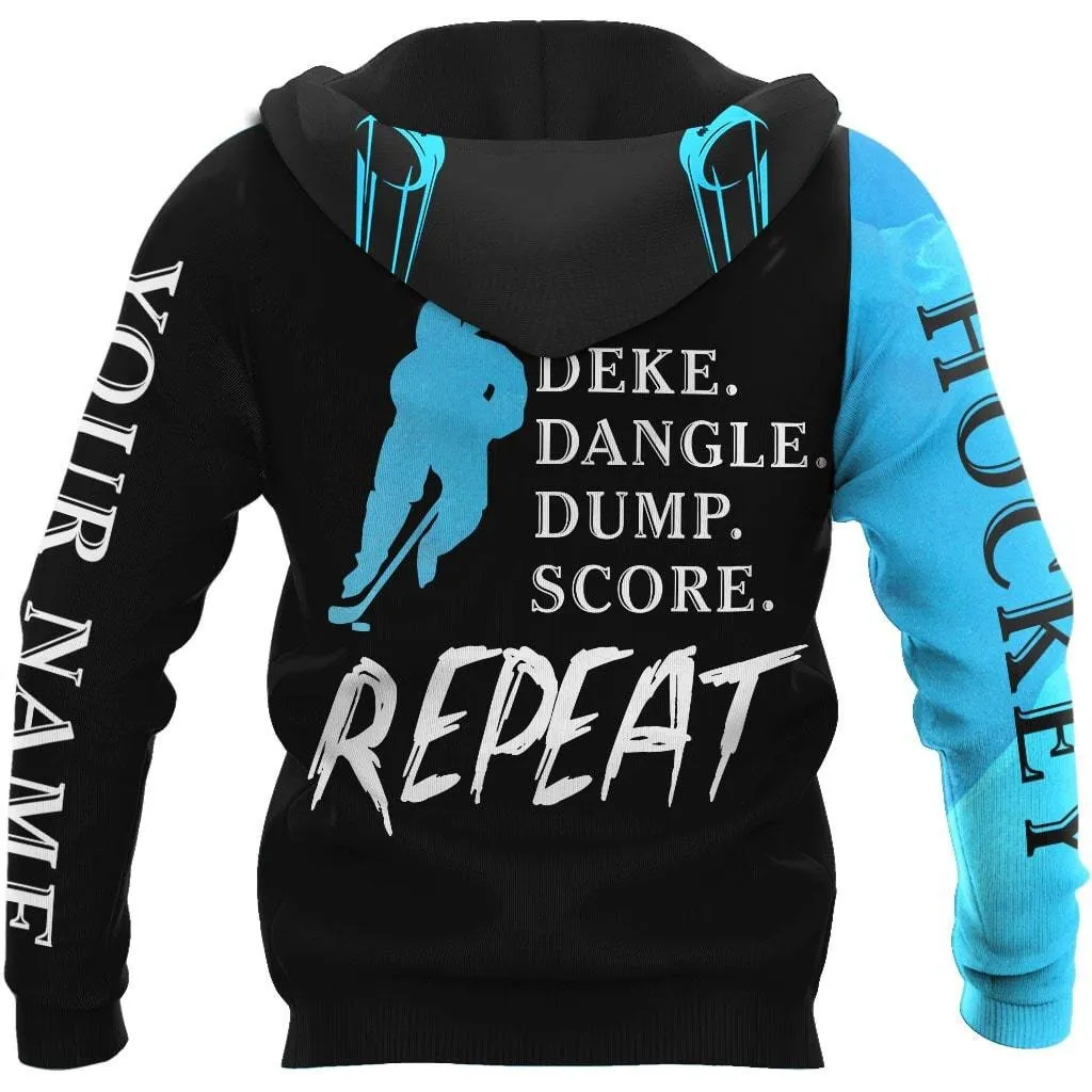 Personalized Name Ice Hockey Bury Biscuits 3D Full Printed Sweatshirt Zip Hoodie, Christmas Shirt for Ice Hockey