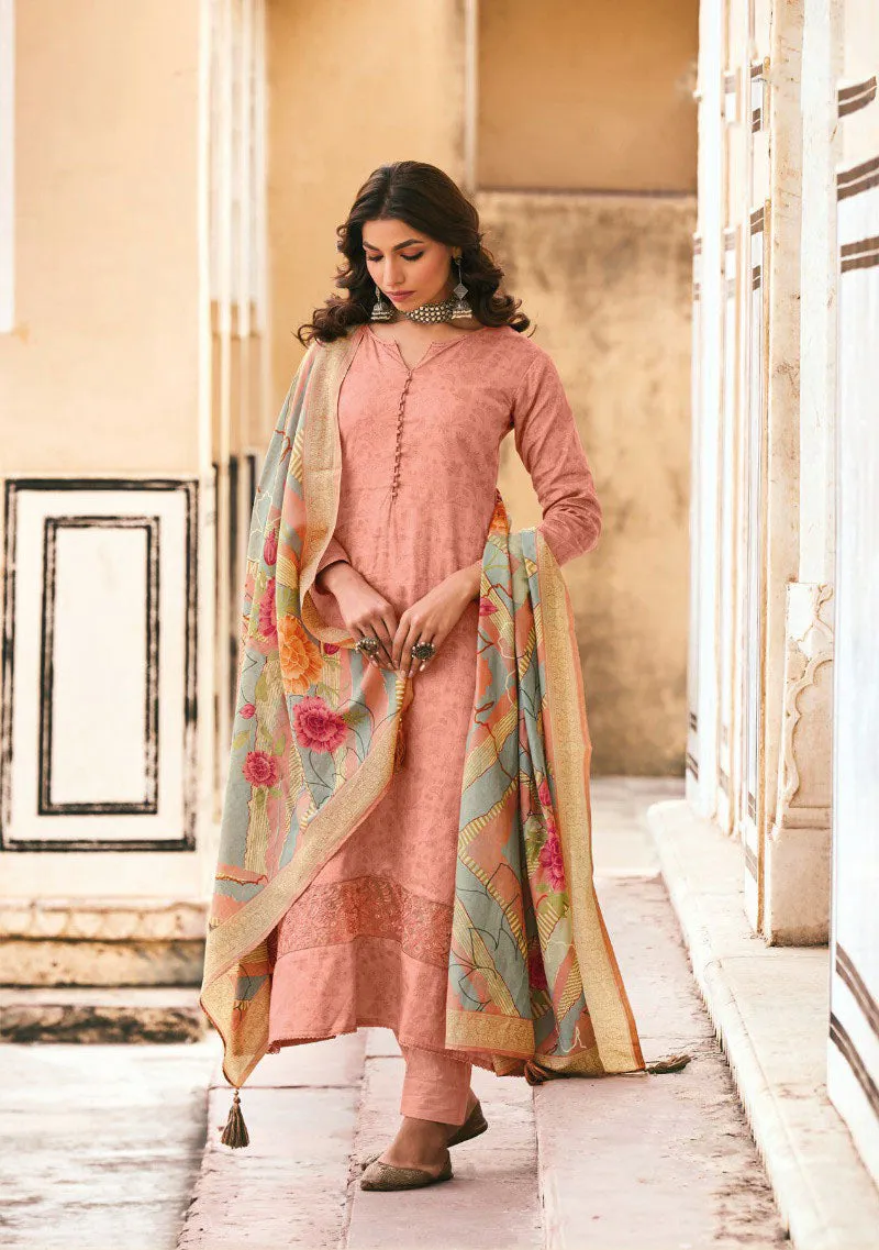 Pure Cotton Silk with Embroidery Unstitched Salwar Suit Set