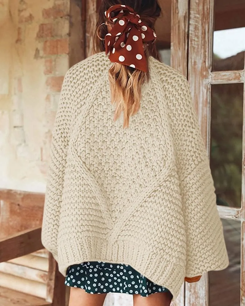Remikstyt Womens Chunky Cardigan Cable Knit Oversized Open Front Cardigan Sweaters