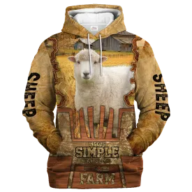 Sheep Life Is Simple A Farm Hoodie