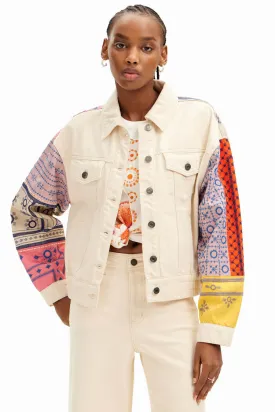 Short Embroidered Denim Jacket