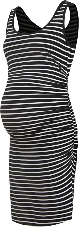 Smallshow Women's Maternity Dress Summer Ruched Pregnancy Tank Dress Clothes