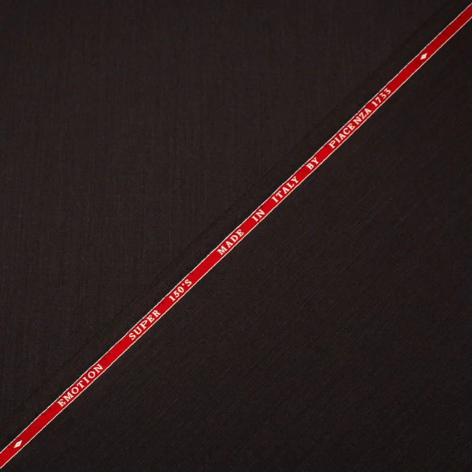 Superfine Super 150s Black Piacenza Pure Wool