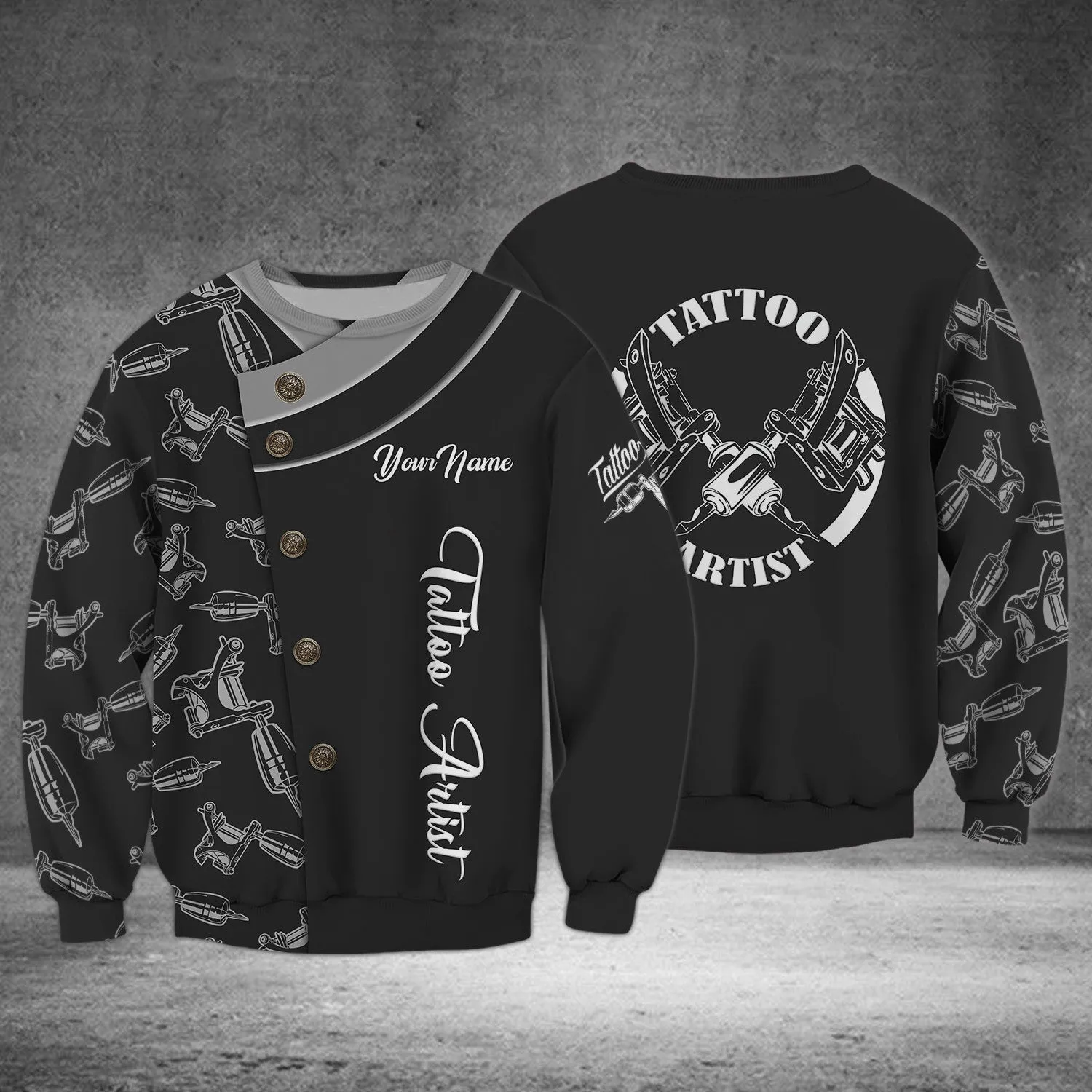 Tattoo Artist Custom Name 3D Full Print Sweatshirt Hoodie Shirts, Christmas Gift for Tattoo Artist