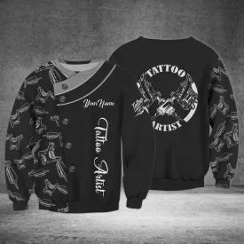 Tattoo Artist Custom Name 3D Full Print Sweatshirt Hoodie Shirts, Christmas Gift for Tattoo Artist