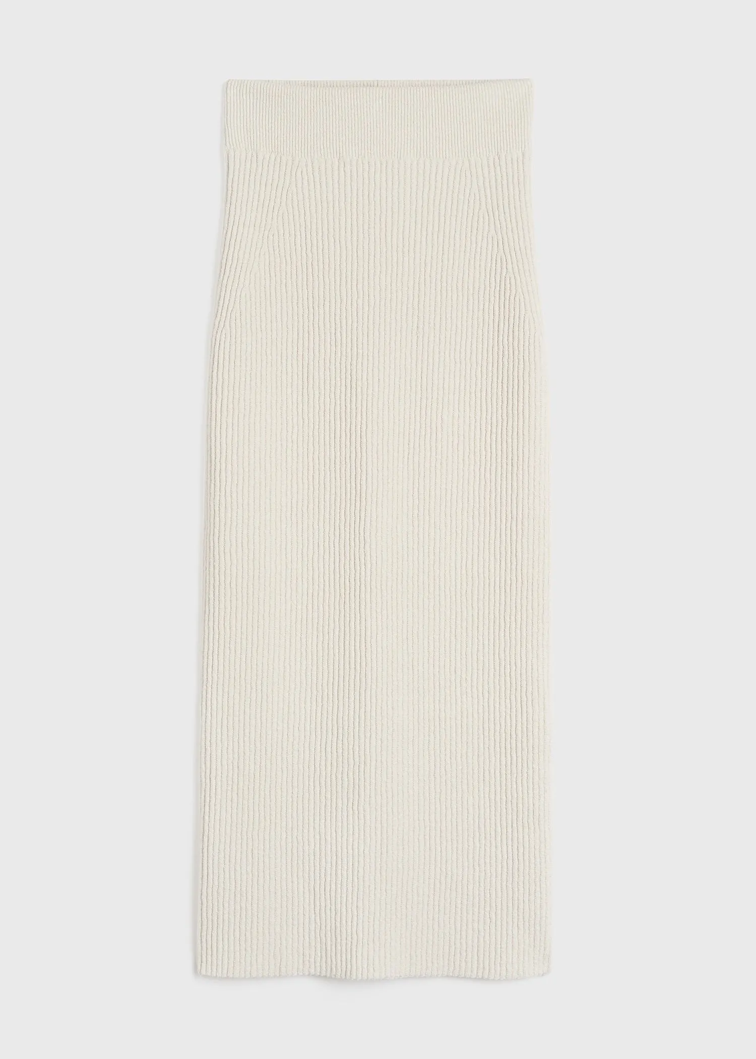 Textured rib skirt ecru