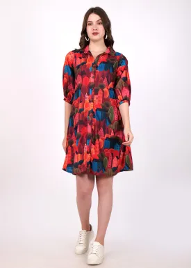 Urban Vibes Printed Shirt Dress