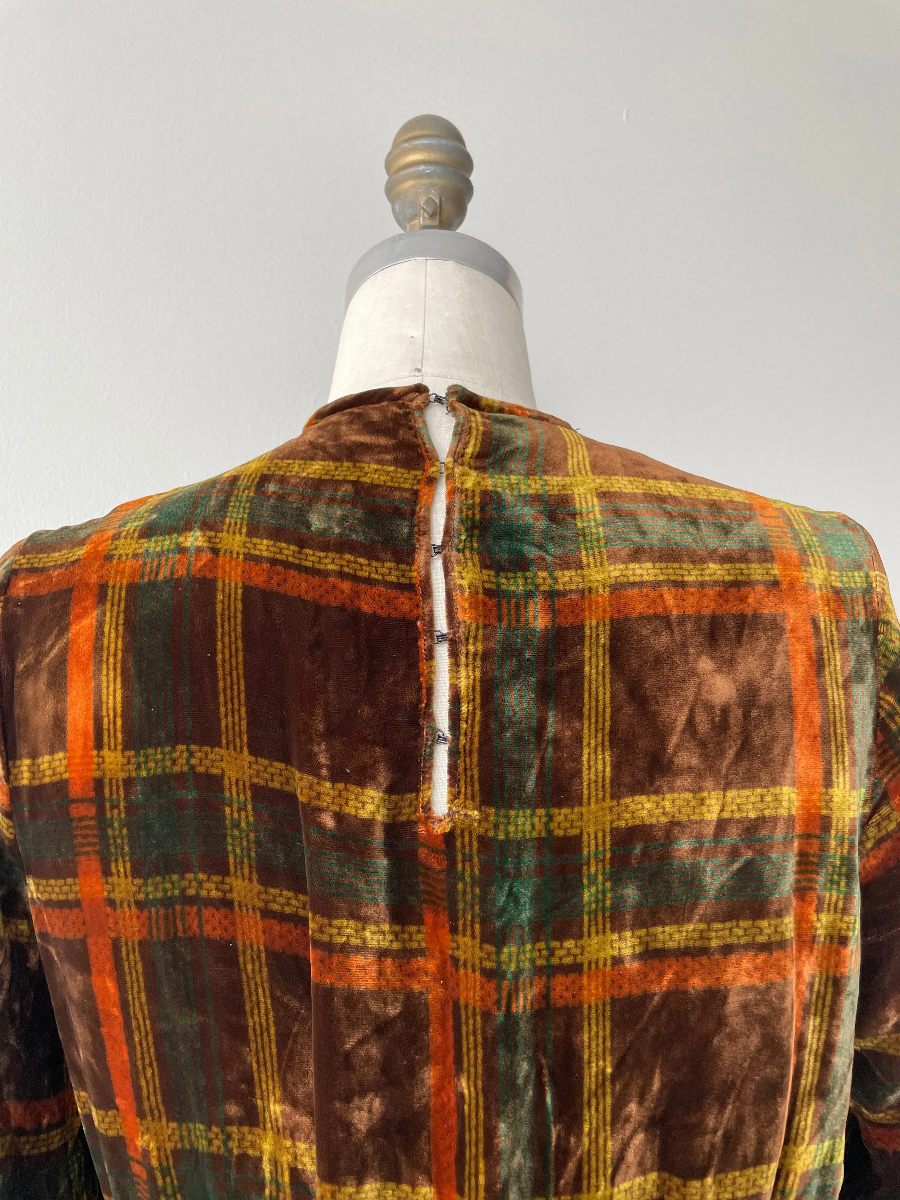 Velvet Tartan Dress | 1930s