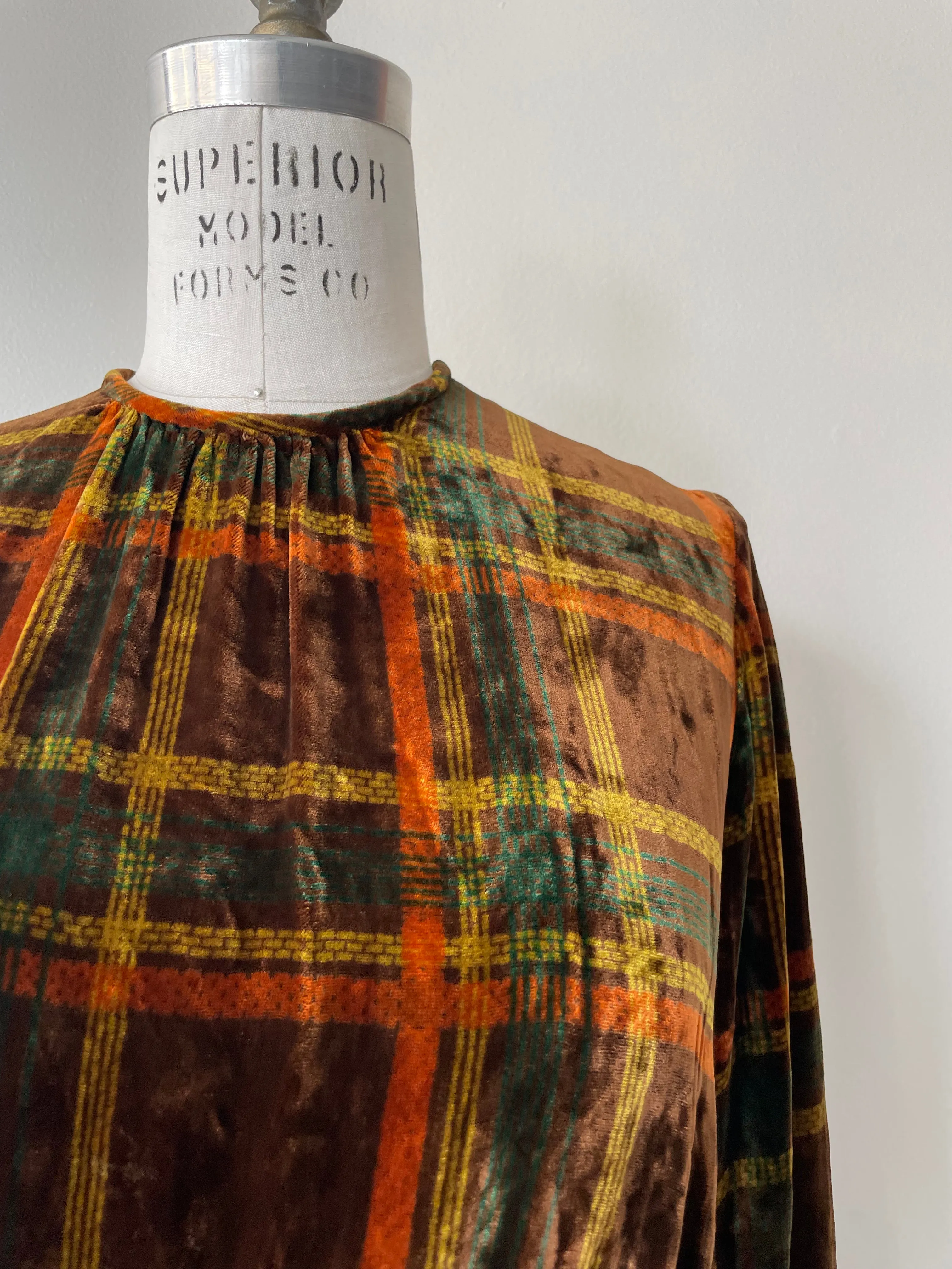 Velvet Tartan Dress | 1930s