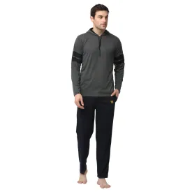 Vimal Jonney Grey Dark Blue Night Suit For Men's