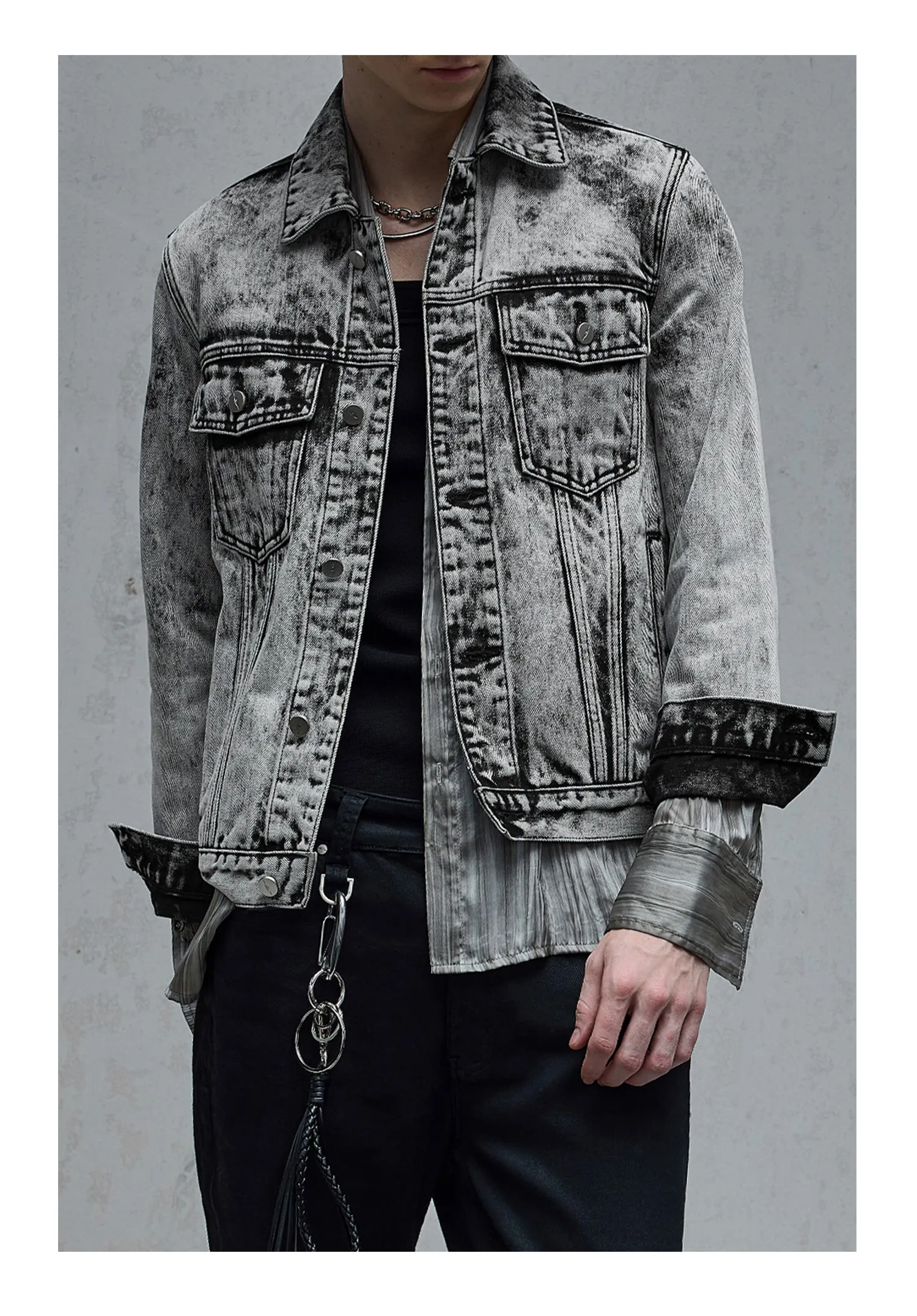 Washed Short Denim Jacket