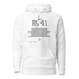 White Libra Unisex Zodiac Poetry Hoodie