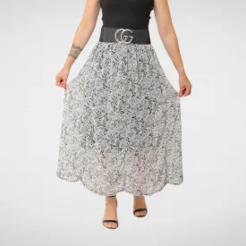 Women Skirt - Chiffon - Black
