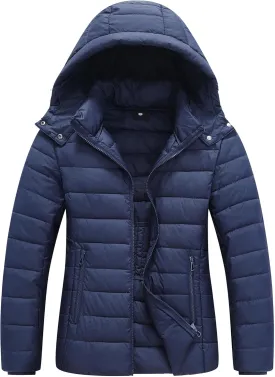 Women's Waterproof Puffer Jacket Quilted Warm Winter Coat Ultra Light Weight Short Down Jacket