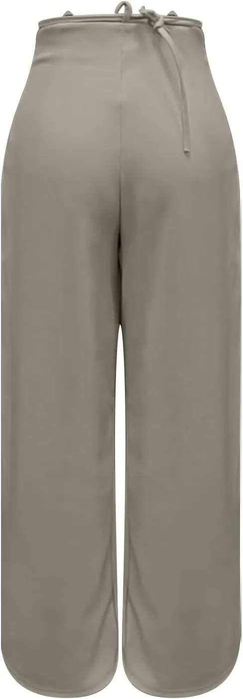 Work Pants Women High Waisted Stretch Wide Leg Dress Slacks Business Casual Suit Trousers Tummy Control Office Bottom